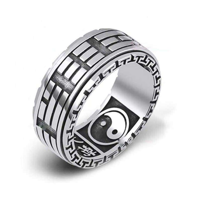 Anti-Stress-Ring  Ring Chinesisches Zeichen (Silber)