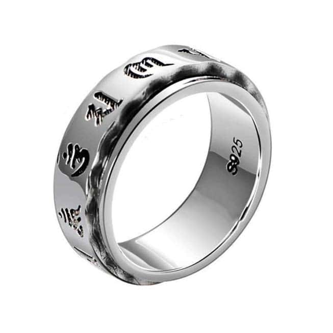 Anti-Stress-Ring  Tibetanischer Ring (Silber)