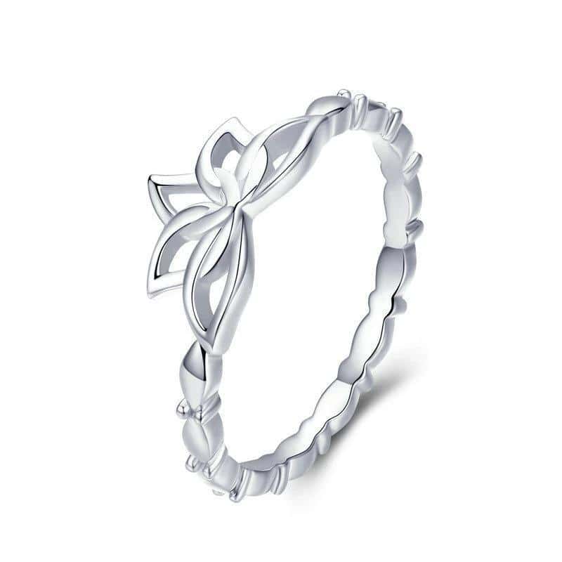 Anti-Stress-Ring  Lotusblüten-Allianz (Silber)