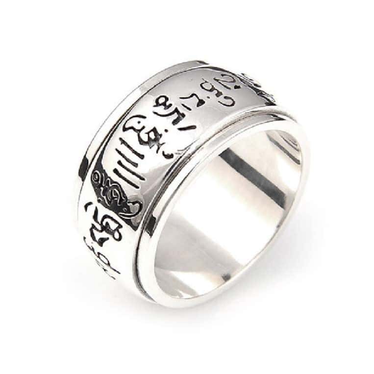 Anti-Stress-Ring  Mantra-Ring (Silber)