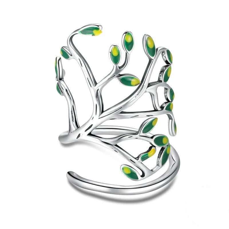 Anti-Stress-Ring  Verstellbarer Lebensbaum (Silber)