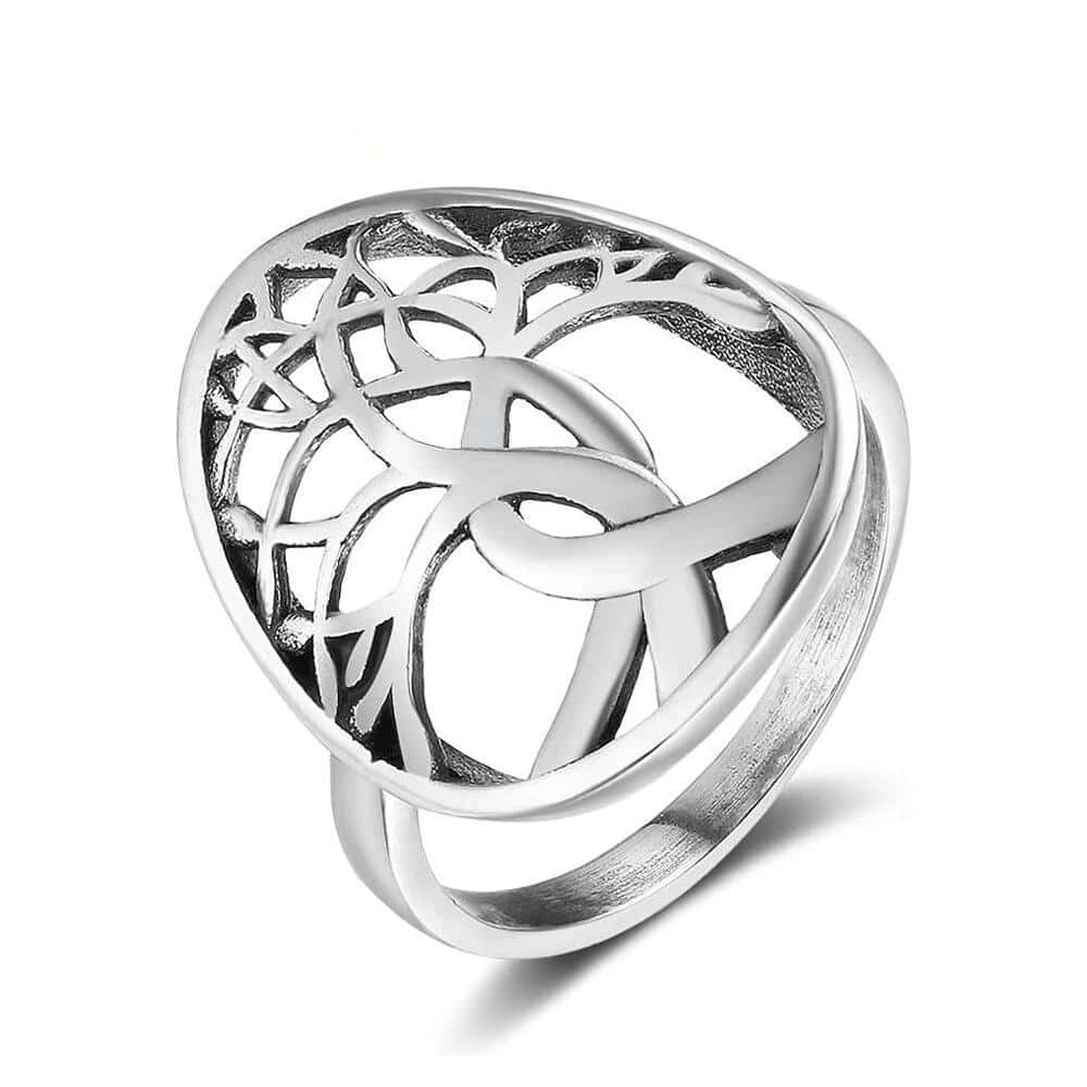 Anti-Stress-Ring  Lebensbaum (Sterlingsilber)