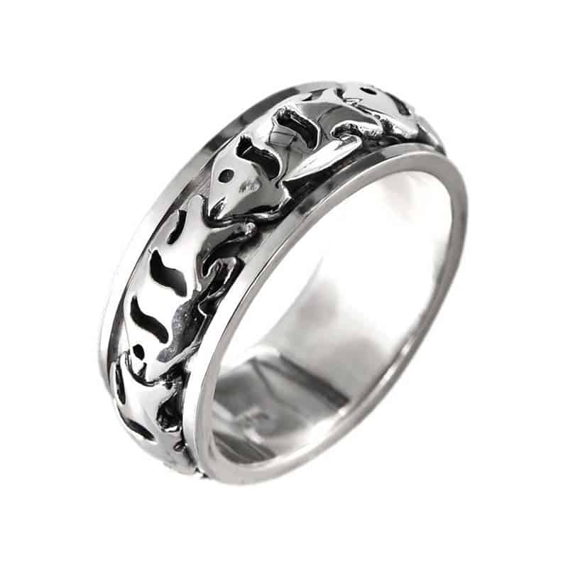Anti-Stress-Ring  Fisch (Silber)