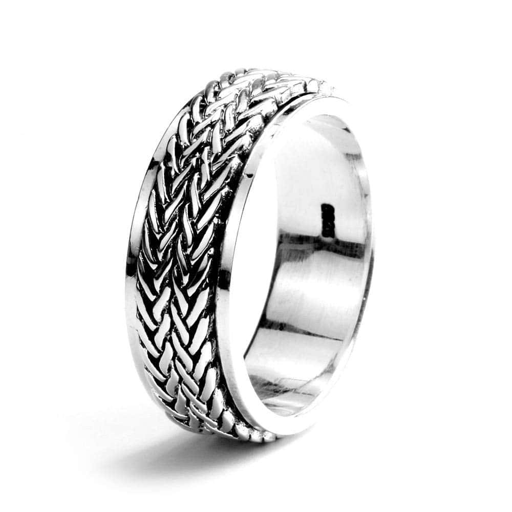 Anti-Stress-Ring  Tressen (Silber)