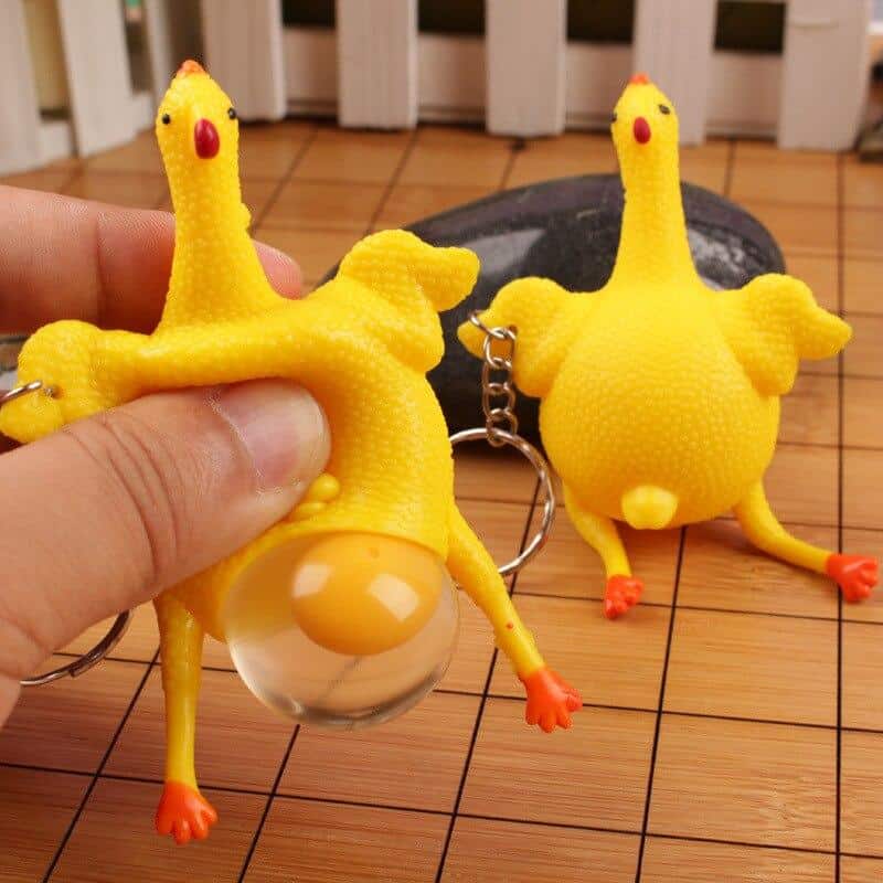 Anti Stress Schlüsselanhänger Anti-Stress Huhn