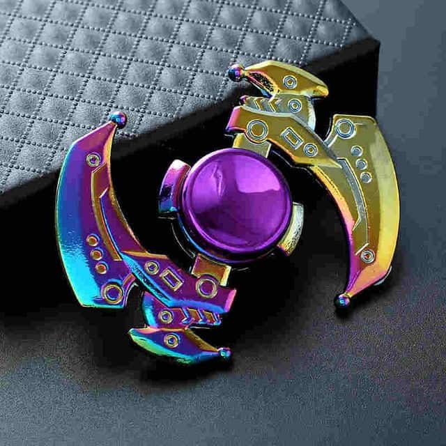 Rainbow Sieptagonal Hand Spinner Fidget Zinc Alloy Metal Fidget Spinner Metal Bearing Edc Finger Spinner Hand Relieves Stress