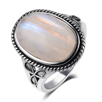 Zen-Ring  Mondstein Silber