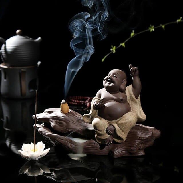 Räucherstäbchenhalter  Lachender Buddha