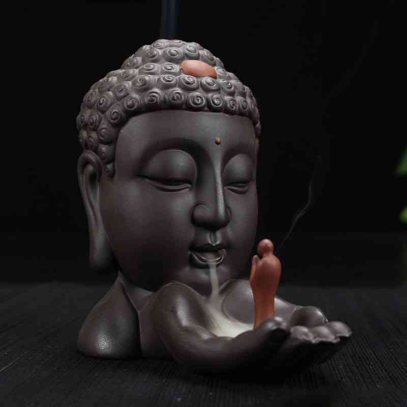 Räucherstäbchenhalter  Buddha-Kopf