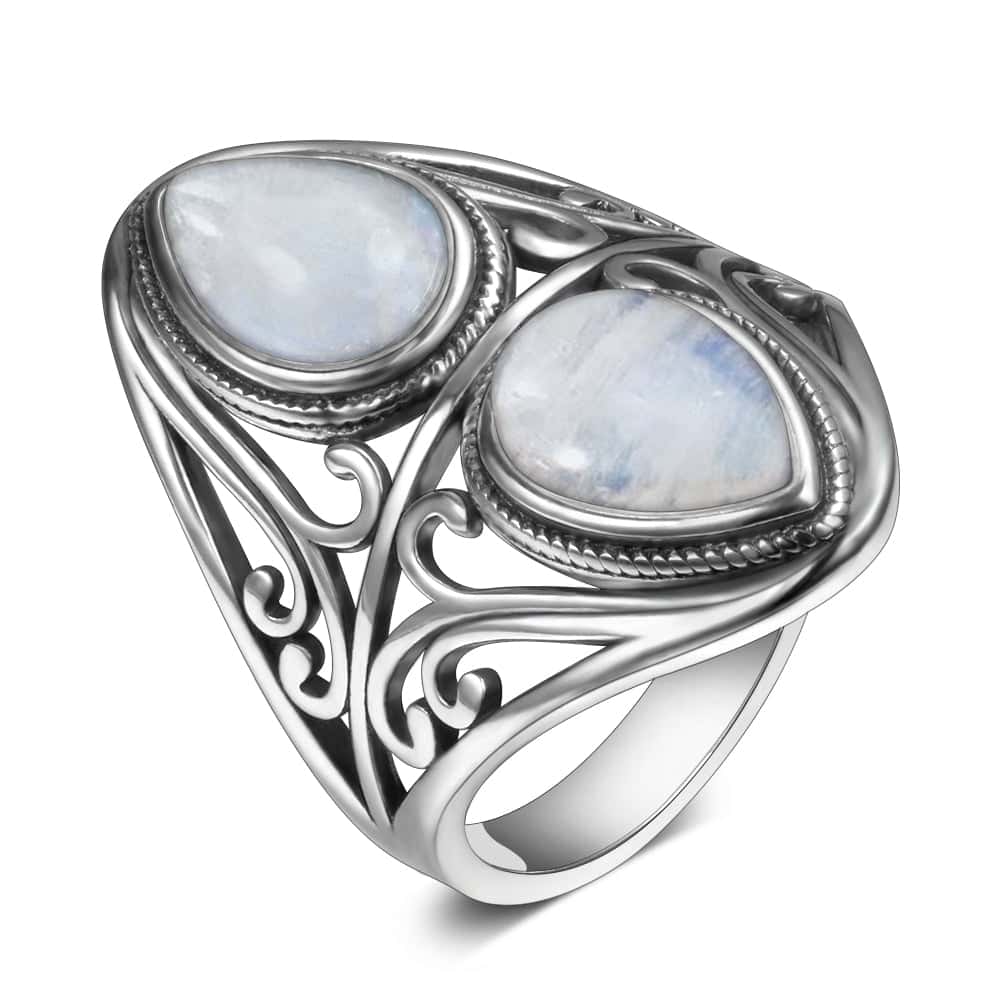 Zen-Ring  Silber Mondstein