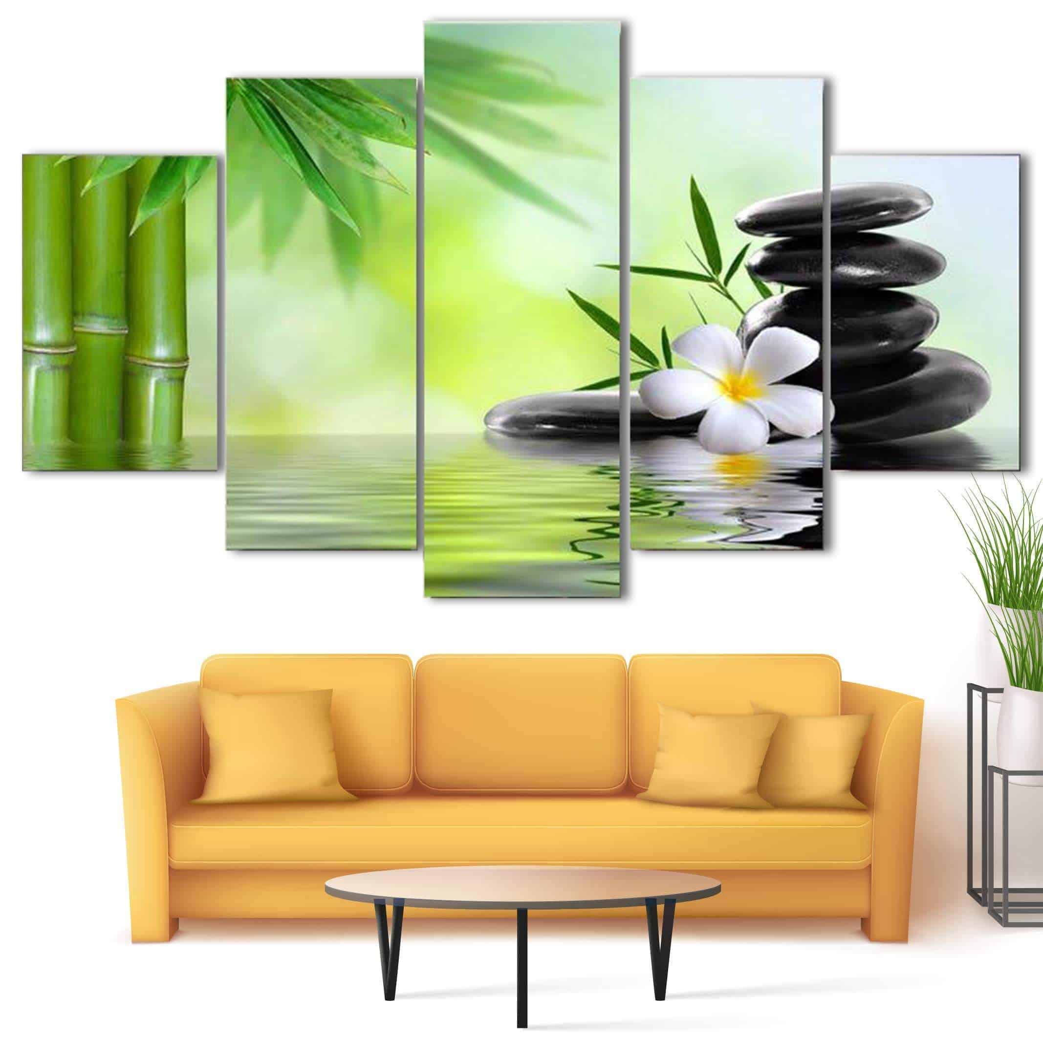 Zen-Bild Bamboo Und Kieselsteine