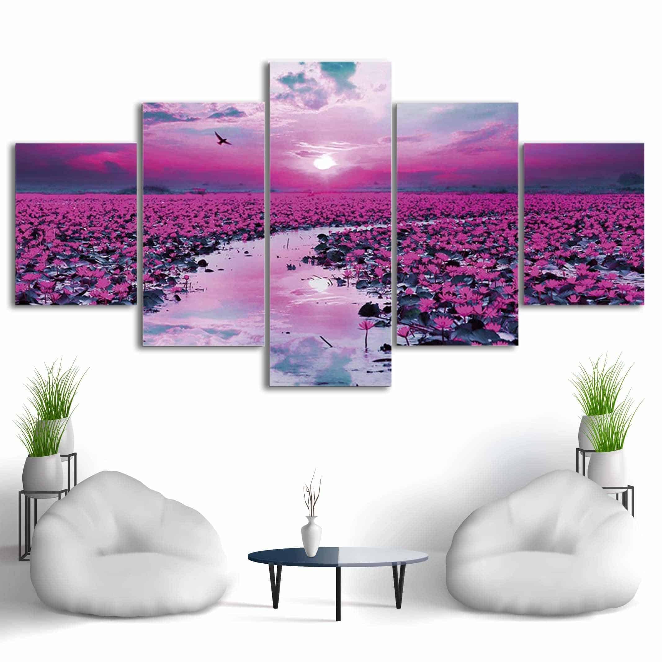 Zen-Bild  Rosa Lotusblüte
